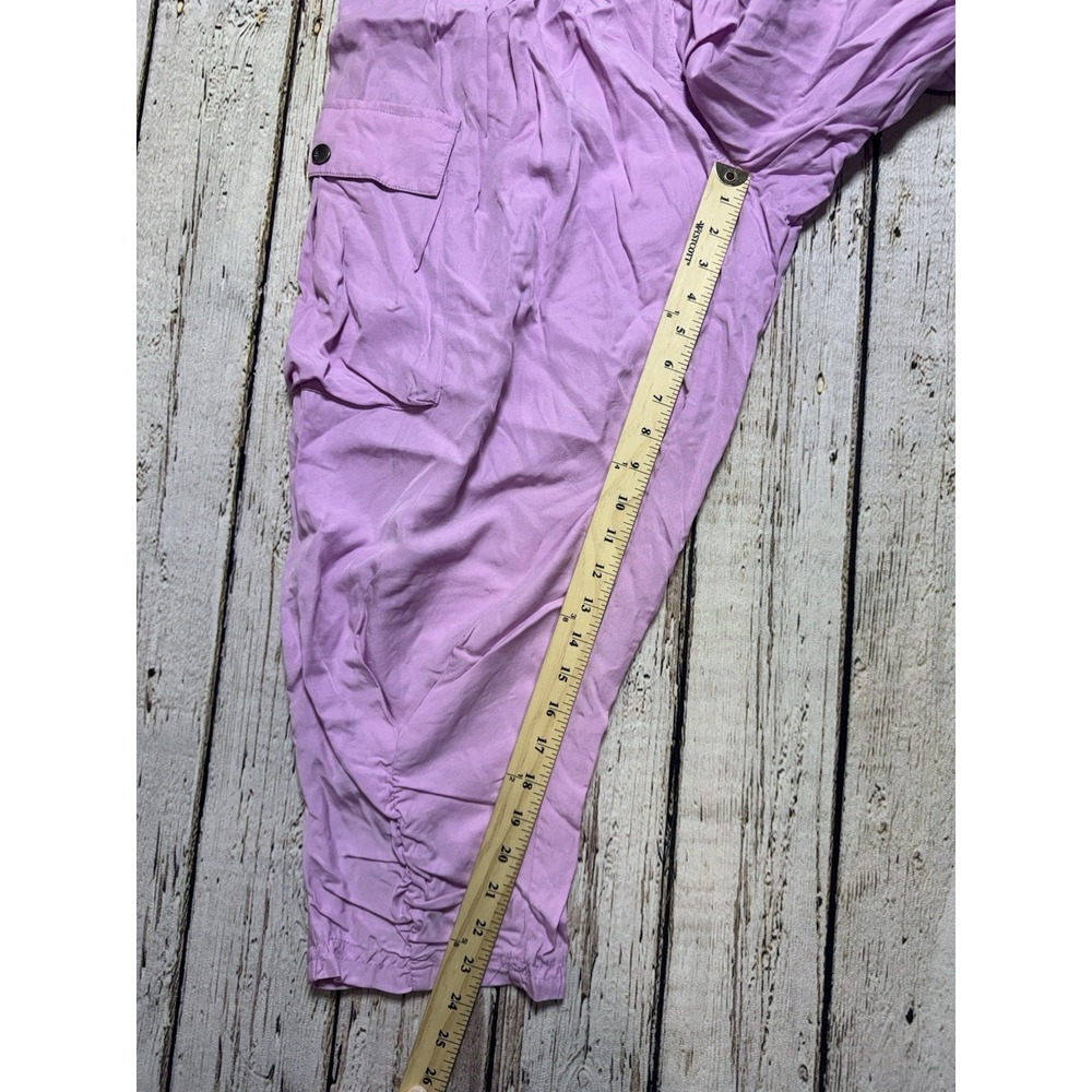 Free People Movement Vapor Oversized Harem Cargo Jogger Pant Size XS Lilac Pink - Picture 6 of 9